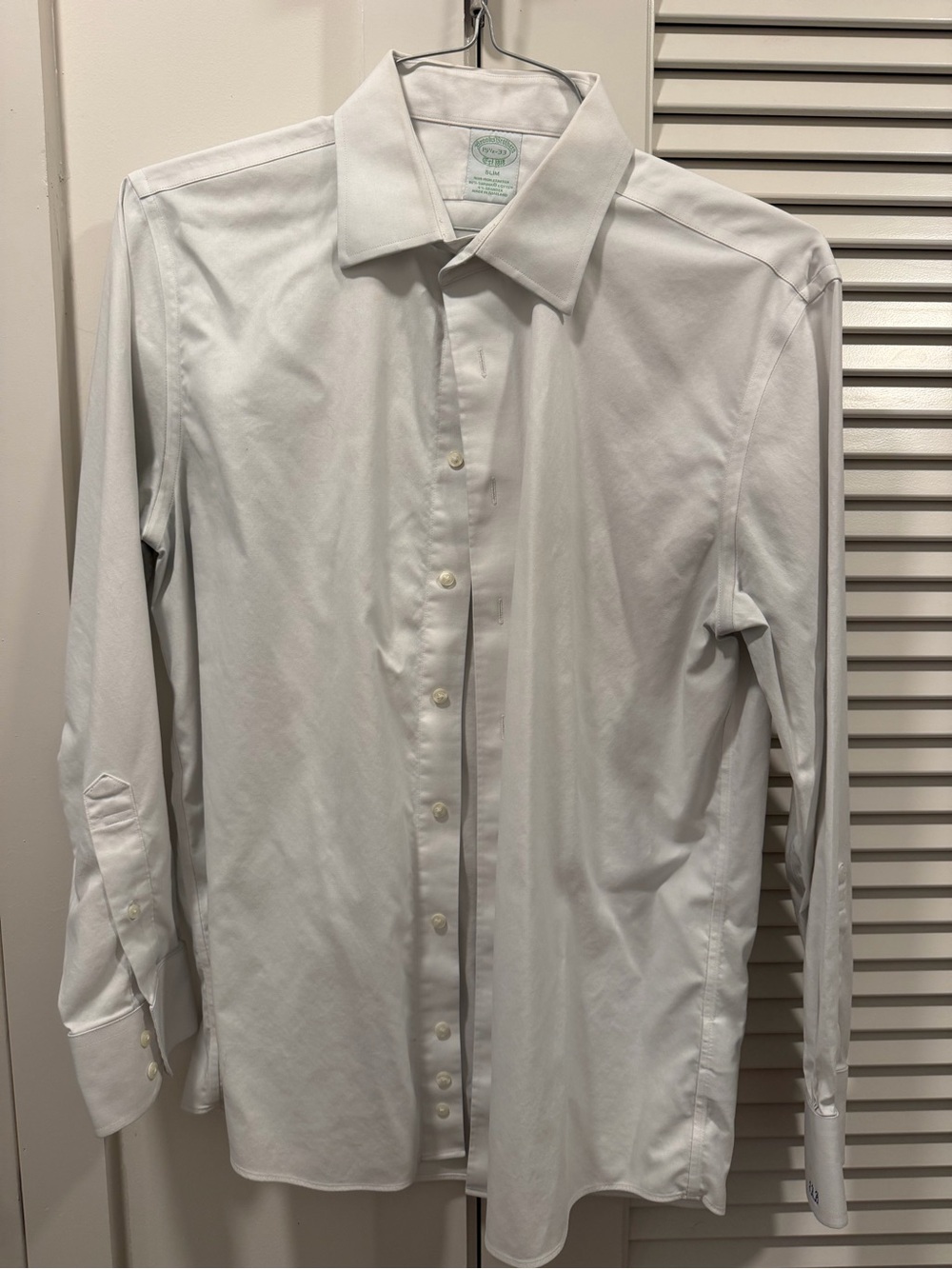 Brooks Brothers White Men's Dress Shirt - Classic Point Collar